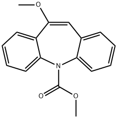 5H-Dibenz[b,f]azepine-5-carboxylic acid, 10-methoxy-, methyl ester Struktur