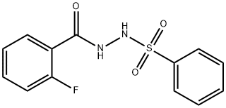 Benzoic acid, 2-fluoro-, 2-(phenylsulfonyl)hydrazide Struktur