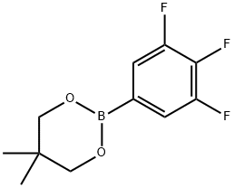 1,3,2-Dioxaborinane, 5,5-dimethyl-2-(3,4,5-trifluorophenyl)- Struktur