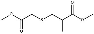 methyl 3-[(2-methoxy-2-oxoethyl)sulfanyl]-2-methylpropanoate Struktur