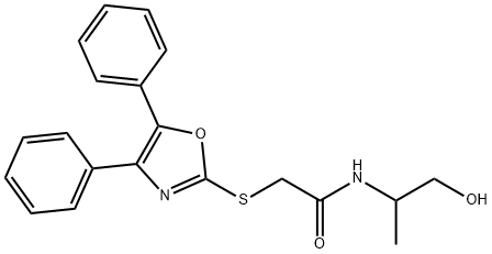 2-((4,5-Diphenyloxazol-2-yl)thio)-N-(1-hy droxypropan-2-yl)acetamide Struktur