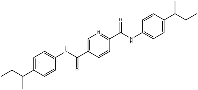 2-N,5-N-bis(4-butan-2-ylphenyl)pyridine-2,5-dicarboxamide Struktur