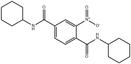 1-N,4-N-dicyclohexyl-2-nitrobenzene-1,4-dicarboxamide Struktur