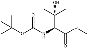 L-Threonine, N-[(1,1-dimethylethoxy)carbonyl]-3-methyl-, methyl ester Struktur