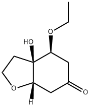 6(2H)-Benzofuranone,4-ethoxyhexahydro-3a-hydroxy-,(3aR,4S,7aR)-rel-(-)-(9CI) Struktur