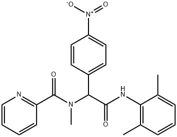 2-Pyridinecarboxamide,N-[2-[(2,6-dimethylphenyl)amino]-1-(4-nitrophenyl)-2-oxoethyl]-N-methyl-(9CI) Struktur