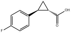 (1S,2S)-2-(4-Fluoro-phenyl)-cyclopropanecarboxylic acid Struktur