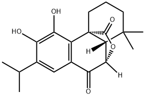 6β,20-Epoxy-11,12-dihydroxyabieta-8,11,13-triene-7,20-dione Struktur