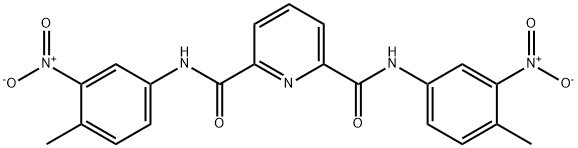 2-N,6-N-bis(4-methyl-3-nitrophenyl)pyridine-2,6-dicarboxamide Struktur