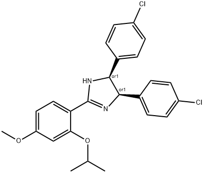 1H-IMidazole, 4,5-bis(4-chlorophenyl)-4,5-dihydro-2-[4-Methoxy-2-(1-Methylethoxy)phenyl]-, (4R,5S)-rel- Struktur