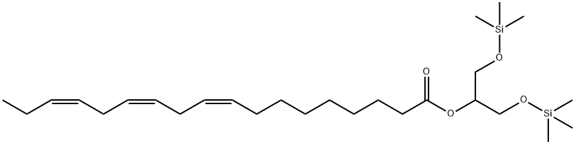 (9Z,12Z,15Z)-9,12,15-Octadecatrienoic acid 2-trimethylsilyloxy-1-[(trimethylsilyloxy)methyl]ethyl ester Struktur