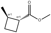 Cyclobutanecarboxylic acid, 2-methyl-, methyl ester, (1R,2R)-rel- (9CI) Struktur