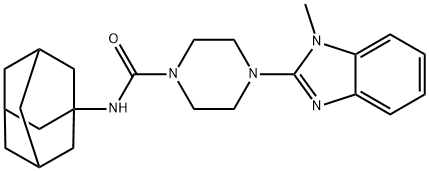 1-Piperazinecarboxamide,4-(1-methyl-1H-benzimidazol-2-yl)-N-tricyclo[3.3.1.13,7]dec-1-yl-(9CI) Struktur