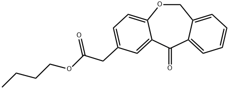 Dibenz[b,e]oxepin-2-acetic acid, 6,11-dihydro-11-oxo-, butyl ester Struktur