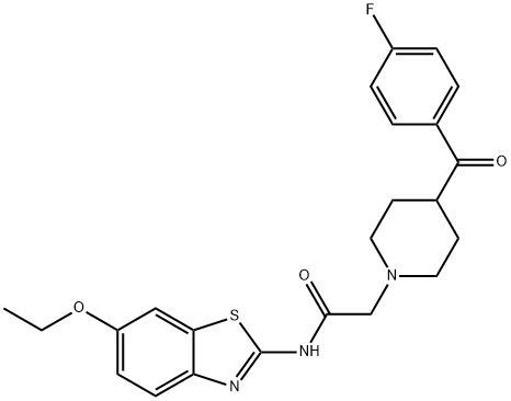 1-Piperidineacetamide,N-(6-ethoxy-2-benzothiazolyl)-4-(4-fluorobenzoyl)-(9CI) Struktur