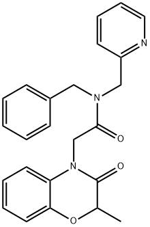 4H-1,4-Benzoxazine-4-acetamide,2,3-dihydro-2-methyl-3-oxo-N-(phenylmethyl)-N-(2-pyridinylmethyl)-(9CI) Struktur