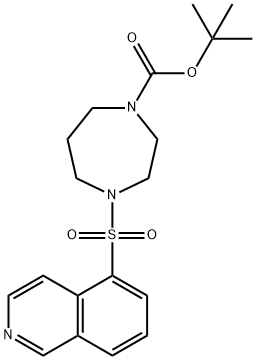 1H-1,4-Diazepine-1-carboxylic acid, hexahydro-4-(5-isoquinolinylsulfonyl)-, 1,1-dimethylethyl ester Struktur