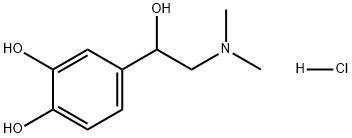 1,2-Benzenediol, 4-[2-(dimethylamino)-1-hydroxyethyl]-, hydrochloride (1:1) Struktur