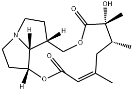 (15Z)-15,16-Didehydro-1α,2,15,20-tetrahydro-12-hydroxy-16a-homo-21-norsenecionan-11,16a-dione Struktur