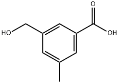 Benzoic acid, 3-(hydroxymethyl)-5-methyl- Struktur