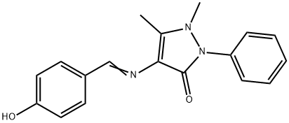 4-(4-hydroxyl benzene methylene amino antipyrine) Struktur