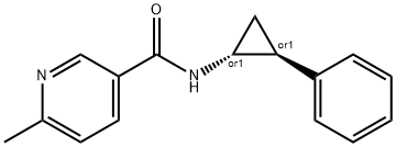 3-Pyridinecarboxamide,6-methyl-N-[(1R,2S)-2-phenylcyclopropyl]-,rel-(9CI) Struktur