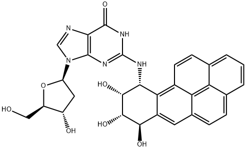 (+)-cis-anti-N2-BPDE-dG Struktur