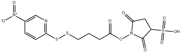 Butanoic acid, 4-[(5-nitro-2-pyridinyl)dithio]-, 2,5-dioxo-3-sulfo-1-pyrrolidinyl ester Struktur