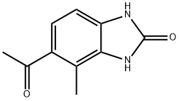 2H-Benzimidazol-2-one,5-acetyl-1,3-dihydro-4-methyl-(9CI) Struktur