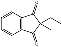 1H-Indene-1,3(2H)-dione, 2-ethyl-2-methyl- Struktur