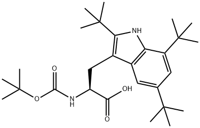 Boc-2,5,7-tri-2,5,7-Tris-tert-butyl-DL-tryptophan Struktur