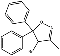 Isoxazole, 4-bromo-4,5-dihydro-3-methyl-5,5-diphenyl- Struktur