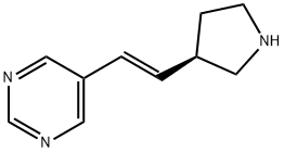 Pyrimidine,5-[(1E)-2-(3R)-3-pyrrolidinylethenyl]- Struktur