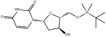 Uridine, 2'-deoxy-5'-O-[(1,1-dimethylethyl)dimethylsilyl]- Struktur