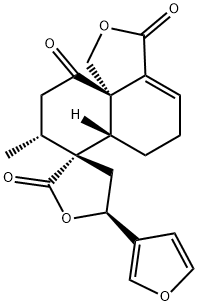 (3R,5S,6'aS,10'aR)-5-(3-Furyl)-4,5,6',6'aβ-tetrahydro-8'α-methylspiro[furan-3(2H),7'(8'H)-naphtho[1,8a-c]furan]-2,3',10'(5'H,9'H)-trione Struktur