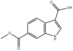 1H-Indole-3,6-dicarboxylic acid, 6-methyl ester Struktur