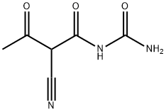 Butanamide, N-(aminocarbonyl)-2-cyano-3-oxo- Struktur