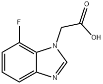 2-7-Fluoro-1H-benzo[d]imidazol-1-ylacetic acid Struktur