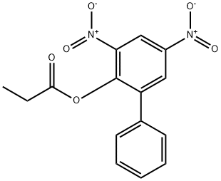 [1,1'-Biphenyl]-2-ol, 3,5-dinitro-, 2-propanoate Struktur