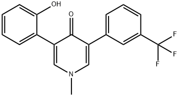 3-(2-Hydroxyphenyl)-1-methyl-5-(3-(trifluoromethyl)phenyl)-4(1H)-pyridinone Struktur