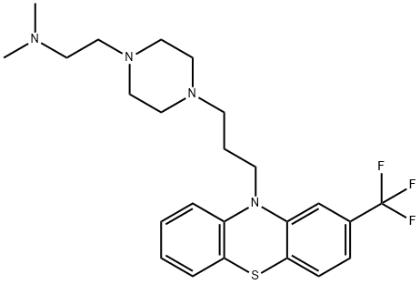 1-Piperazineethanamine, N,N-dimethyl-4-[3-[2-(trifluoromethyl)-10H-phenothiazin-10-yl]propyl]- Struktur