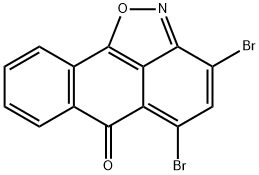 3,5 - dibroMo - 6 - oxo - 6H - anthra<1,9 - cd>isoxazole Struktur