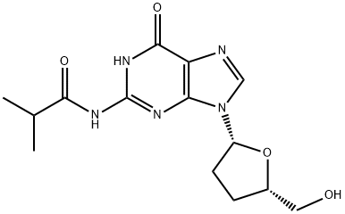 Guanosine, 2',3'-dideoxy-N-(2-methyl-1-oxopropyl)- Struktur