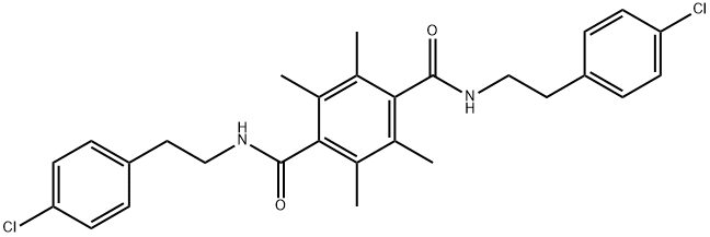 1-N,4-N-bis[2-(4-chlorophenyl)ethyl]-2,3,5,6-tetramethylbenzene-1,4-dicarboxamide Struktur