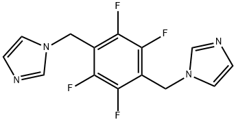 1H-Imidazole, 1,1'-[(2,3,5,6-tetrafluoro-1,4-phenylene)bis(methylene)]bis- Struktur