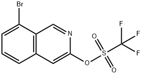 Methanesulfonic acid, 1,1,1-trifluoro-, 8-bromo-3-isoquinolinyl ester Struktur