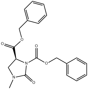 1,5-Imidazolidinedicarboxylic acid, 3-methyl-2-oxo-, bis(phenylmethyl) ester, (5S)- (9CI)