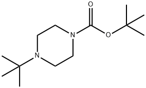 1-Piperazinecarboxylic acid, 4-(1,1-dimethylethyl)-, 1,1-dimethylethyl ester Struktur