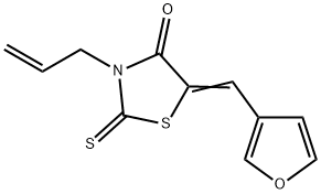 (5E)-5-(furan-3-ylmethylidene)-3-prop-2-enyl-2-sulfanylidene-1,3-thiazolidin-4-one Struktur