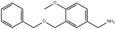 1-{3-[(benzyloxy)methyl]-4-methoxyphenyl}metha namine Struktur